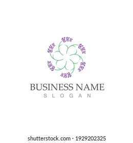 fresh lavender logo vector template flat