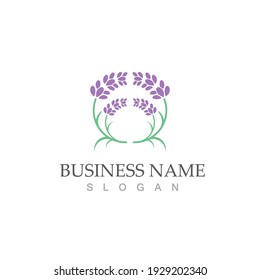 fresh lavender logo vector template flat