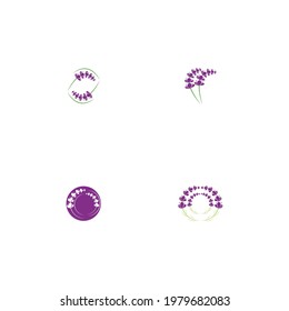 fresh lavender logo vector template flat design