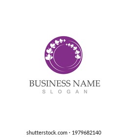 diseño plano del logotipo de lavanda fresca