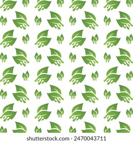 Fresh Leaf atemberaubende trendige mehrfarbige Wiederholungsmuster Vektorillustration Hintergrund Design