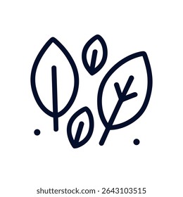 Fresh Leaf Cluster Organic Green Delight. Icon symbol illustration