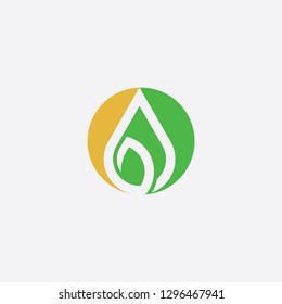 fresh leaf green icon logo vector symbol design