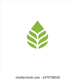 fresh leaf hemp logo vector