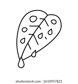 fresh leaf line icon vector. fresh leaf sign. isolated contour symbol black illustration