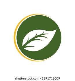 fresh leaf logo,vector illustration template design