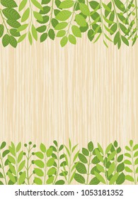 Fresh leaf vector frame.