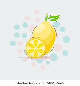 Fresh Lemon cartoon design vector