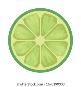 fresh lemon citrus fruit half icon vector illustration design