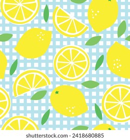 fresh lemon colorful kitchen pattern