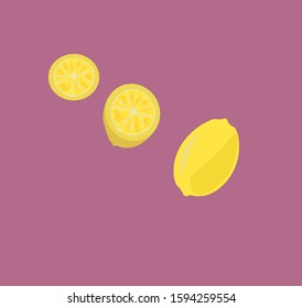 fresh lemon cut and whole