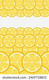 Fresh lemon frame. Fruit citrus lemons border