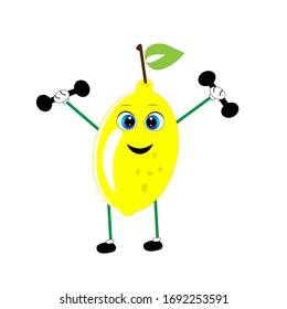 fresh lemon fruit cartoon illustration