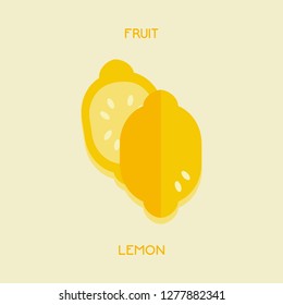 Fresh Lemon Fruit. Eps 10 Editable Vector Illustration