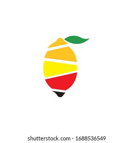 Fresh lemon fruit, Lemon icon vector illustration
