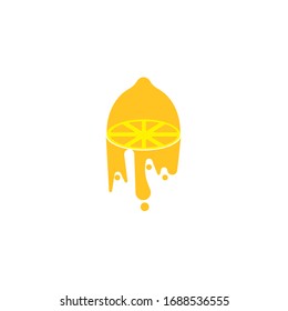 Fresh lemon fruit, Lemon icon vector illustration
