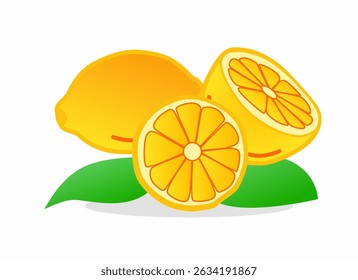 Color fresco del Vector de la fruta del limón