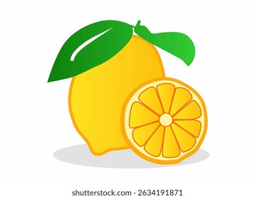 frische Zitronenfrucht, Vektorfarbe