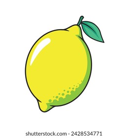 Fresh lemon fruit vector illustration. Lemonade, lime isolated on transparent background. Good for design packaging, cover, print, banner, poster, clipart, sticker, icon, mascot, logo.