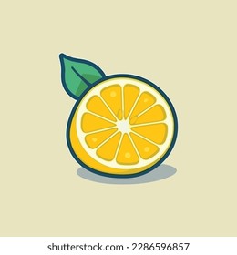 Fresh lemon fruit, vector illustrations