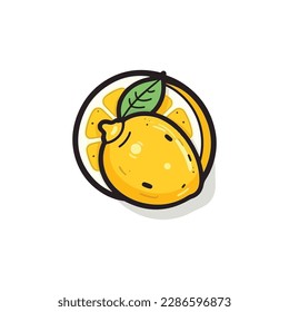Fresh lemon fruit, vector illustrations