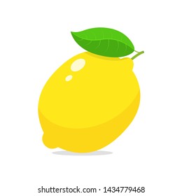 Fresh lemon fruits, collection of vector illustrations