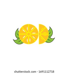 Fresh lemon fruits, Lemon icon vector illustration


