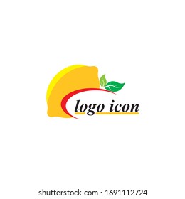 Fresh lemon fruits, Lemon icon vector illustration

