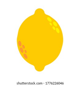 Fresh lemon fruits with leaf. Citrus collection. Lemon logo or icon. Vector illustration