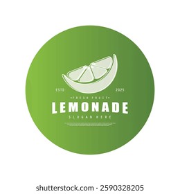 Fresh lemon fruits logo, lemon lime logo vector illustrations