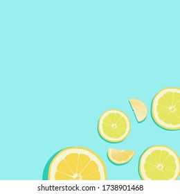 Fresh Lemon Fruits Minimal Background Stock Vector (Royalty Free ...