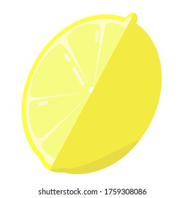 Fresh lemon fruits. Lemon vector illustration. Lemon logo or icon.