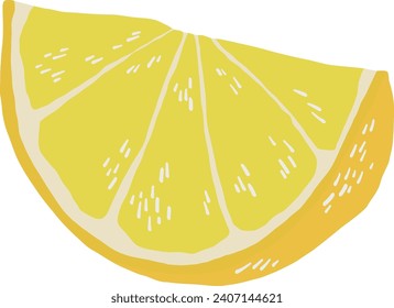 A fresh lemon icon on a white background. Vector illustration.