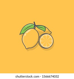 Fresh Lemon icon, vector illustration
