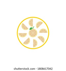 Fresh Lemon icon vector illustration design template
