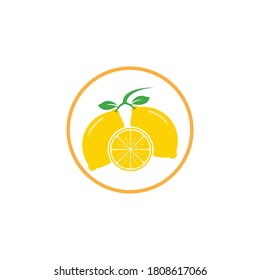 Fresh Lemon icon vector illustration design template
