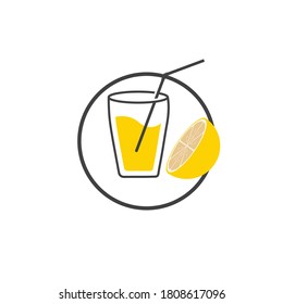 Fresh Lemon icon vector illustration design template