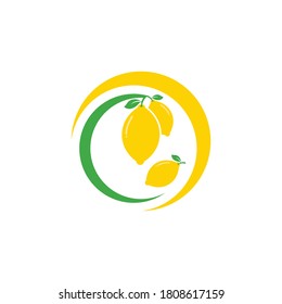 Fresh Lemon icon vector illustration design template