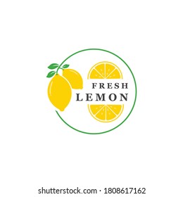 Plantilla de diseño de ilustración de vectores de icono de limón fresco