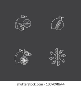 Fresh Lemon icon vector illustration design template