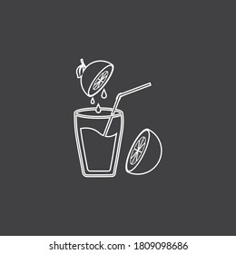 Fresh Lemon icon vector illustration design template