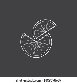 Fresh Lemon icon vector illustration design template