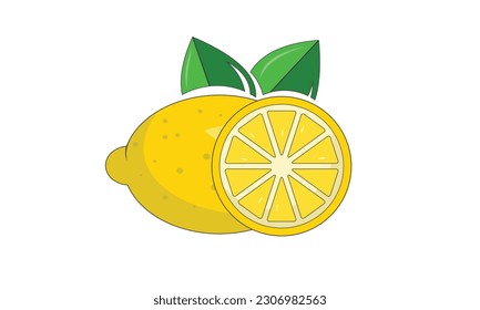 limón fresco aislado sobre fondo blanco.