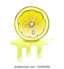 Fresh lemon and juicy splashes