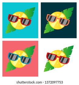 fresh lemon, leaves , twisted lemon peel hand drawn vector illustration isolated on background.