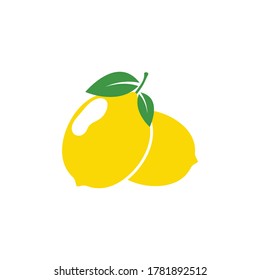 icono de la plantilla de vectores del logotipo de limón limón fresco