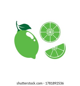 Fresh Lemon Lime Logo Vector Template Icon