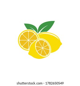 fresh lemon lime logo vector template icon