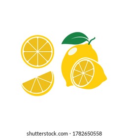 frischer Zitronenlilie-Logo, Vektorsymbol