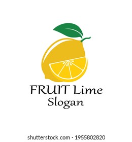 fresh lemon lime logo vector template icon